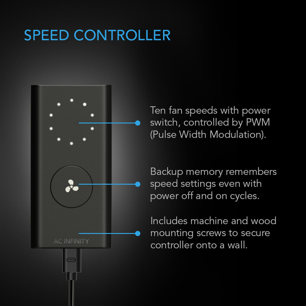 AC Infinity CLOUDLINE A6, Quiet Inline Fan with Speed Controller, 6-Inch DETAILS