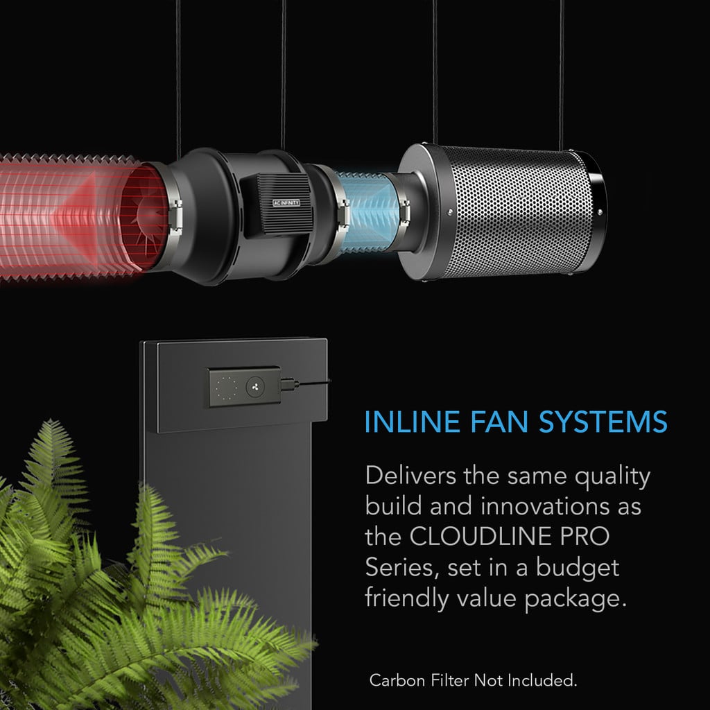 AC Infinity CLOUDLINE PRO S8, Quiet Inline Duct Fan System with Speed Controller, 8-Inch DETAILS