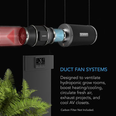 AC Infinity CLOUDLINE PRO T4, Quiet Inline Duct Fan System with Temperature Humidity VPD Controller, 4-Inch DETAILS