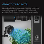 AC Infinity CLOUDRAY A6, Gen 2 Grow Tent Clip Fan 6” with Long-Life EC Motor, 10-Level Dynamic Wind Modes & Fan Speeds