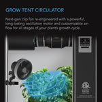 AC Infinity CLOUDRAY S6 2-Pack, Gen 2 Grow Tent Clip Fan 6” with Long-Life EC Motor, 10-Level Dynamic Wind Modes & Fan Speeds, 10-Level Auto Oscillation [LIMIT 2 PER CUSTOMER]