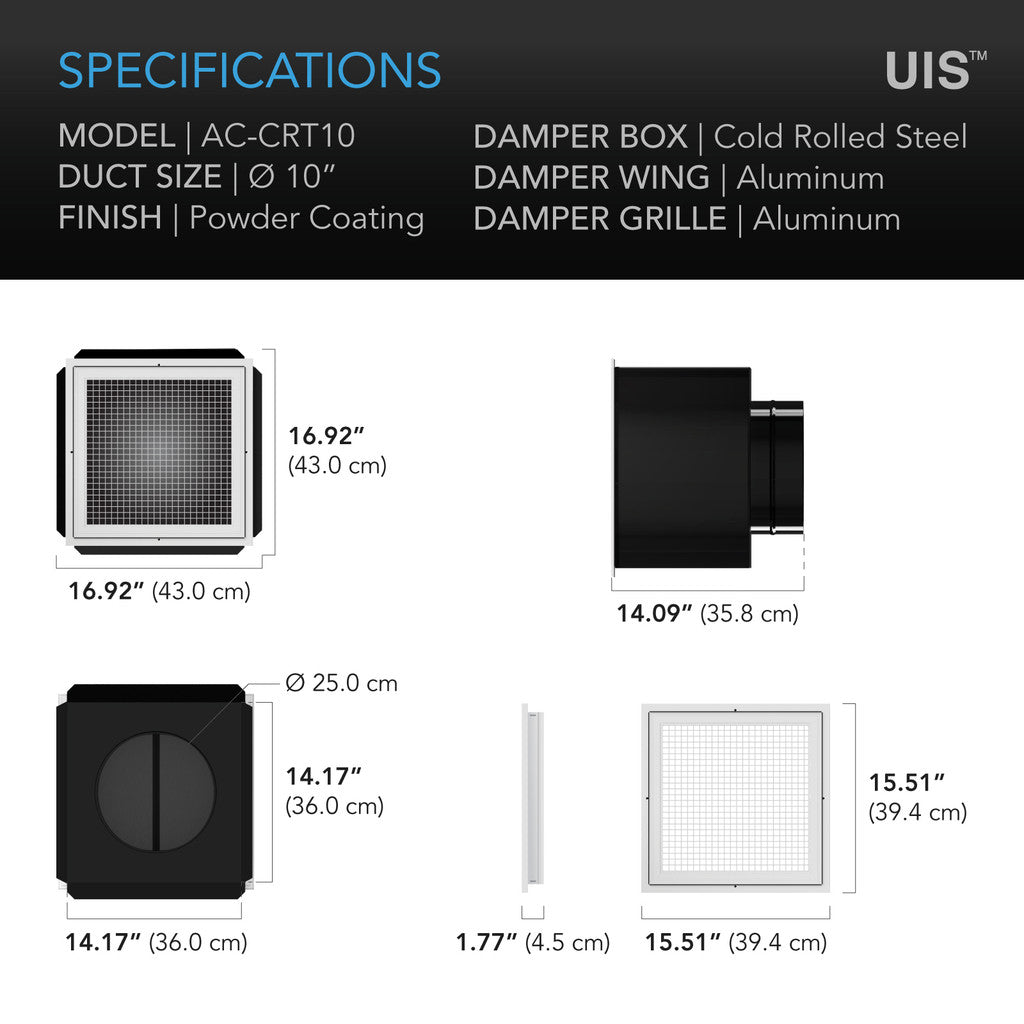 AC Infinity CLOUDWAY T10, Whole House EC Fan, 1200 CFM, Energy Efficient with WiFi-Integrated Controls