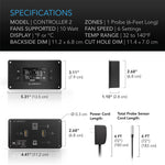 AC Infinity CONTROLLER 2, Intelligent Thermal Fan Controller, Single Zone