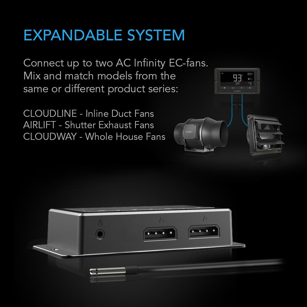 AC Infinity CONTROLLER 67, Temperature and Humidity Fan Controller, with Scheduling, Cycles, Dynamic Speed, Data App DETAILS