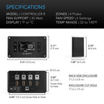 AC Infinity CONTROLLER 8, Intelligent Thermal Fan Controller, Multiple Zones