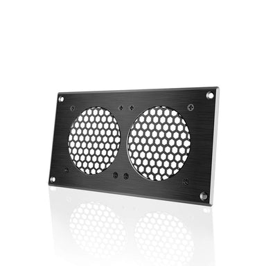 AC Infinity Cabinet Passive Ventilation Grille Black, 8 Inch SIDE VIEW