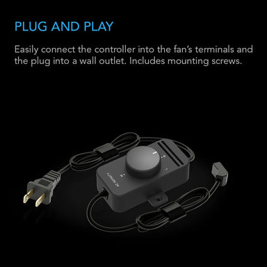 AC Infinity Fan Speed Controller for AC Axial Muffin Fans, Dual DETAILS