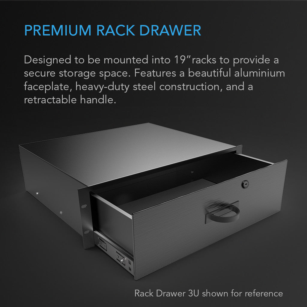 AC Infinity Heavy-Duty Rack Drawer with Aluminum Faceplate, 1U DETAILS