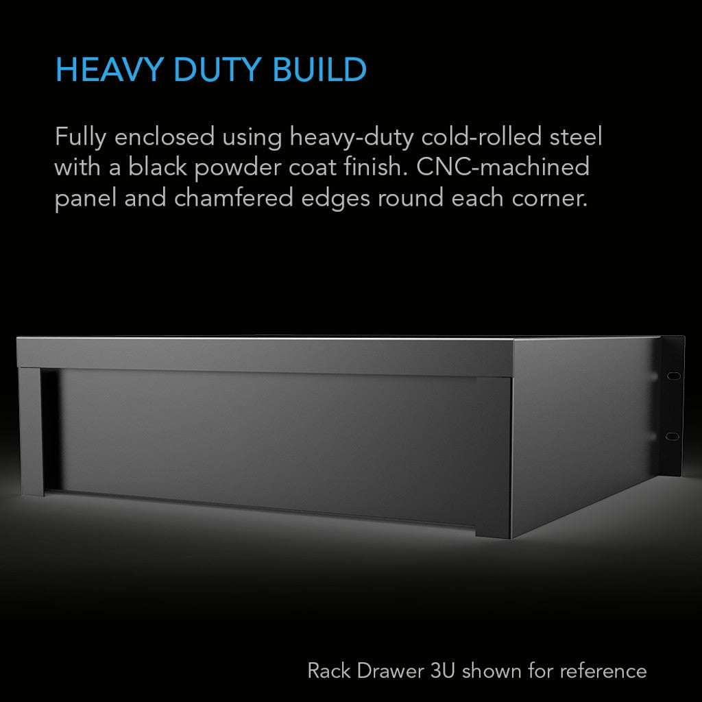 AC Infinity Heavy-Duty Rack Drawer with Aluminum Faceplate, 1U DETAILS