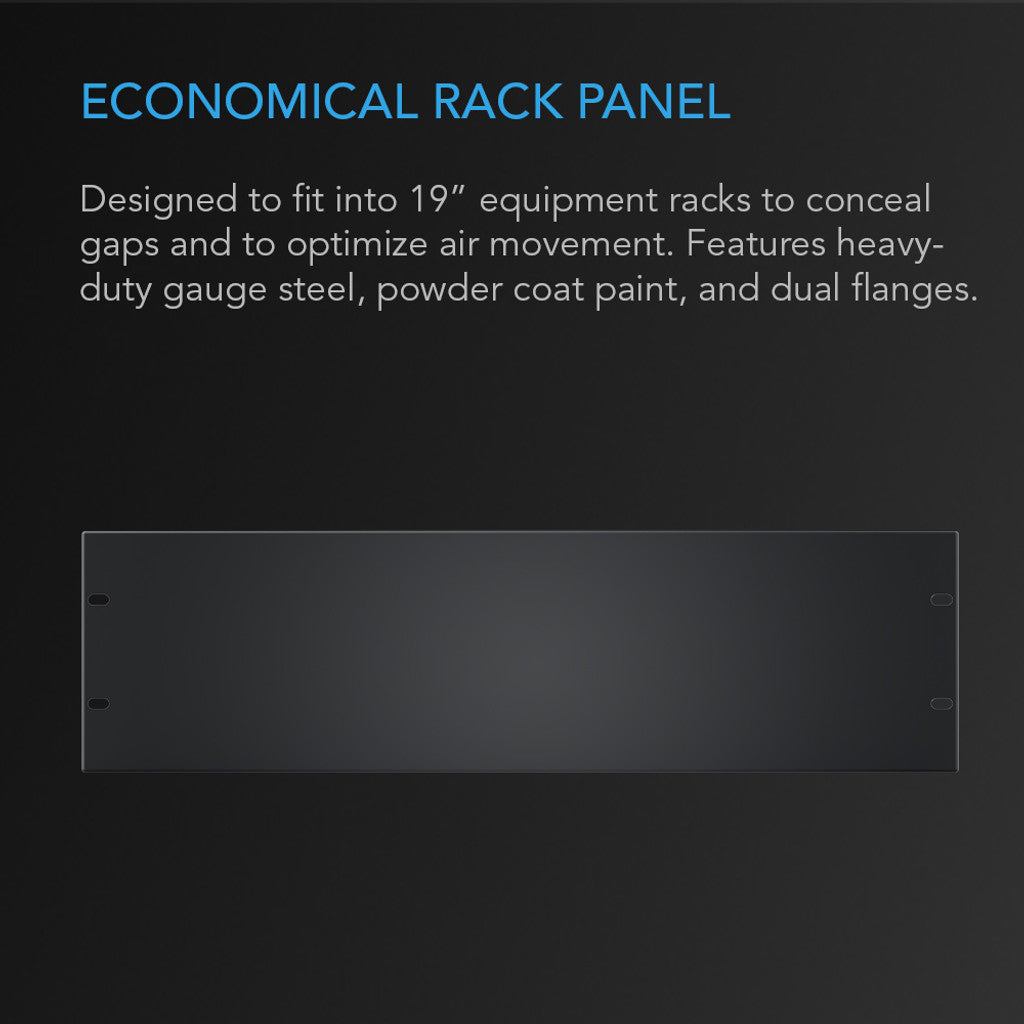 AC Infinity Heavy-Duty Steel Rack Panel Blank 3U DETAILS