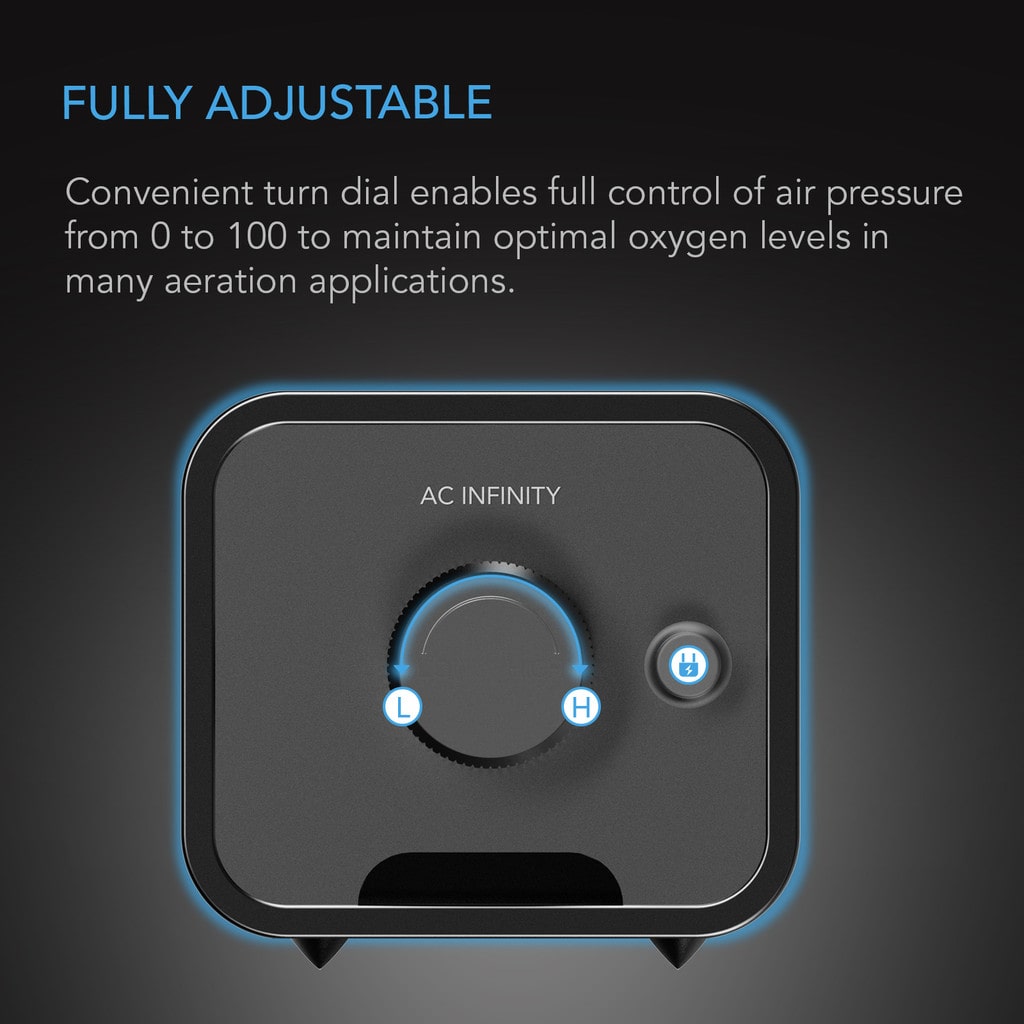 AC Infinity Hydroponics Air Pump, One-Outlet Pumping Kit, 24 GPH (1.5 L/M)  DETAILS