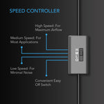 AC Infinity MULTIFAN S3-P, Quiet AC-Powered Cooling Fan, 120mm