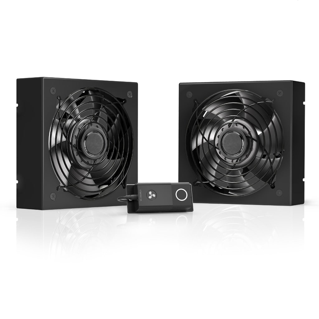 AC Infinity Rack Roof Fan Kit, Dual Cooling-Fans with Speed Controller FRONT VIEW