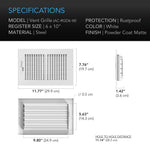 AC Infinity Register Ventilation Grille 6