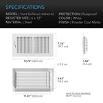 AC Infinity Register Ventilation Grille 6