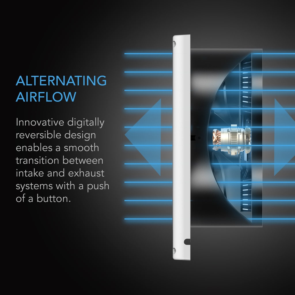 AC Infinity Room to Room Fan, Two-Way Airflow, Temperature Controller, 8-Inch DETAILS