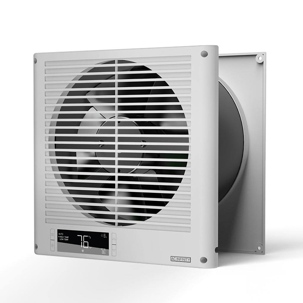 AC Infinity Room to Room Fan, Two-Way Airflow, Temperature Controller, 8-Inch SIDE VIEW