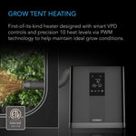 AC Infinity THERMOFORGE T3, Environmental Plant Heater, Smart VPD Controls, True 10 Heat Levels, Tubing Extends into Grow Tent