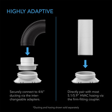 AC Infinity Window Duct Kit, Adjustable Vent Port for Inline Fans DETAILS