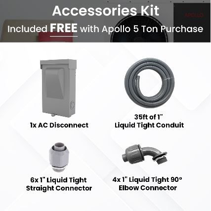 APOLLO Central Heat Pump - 60k btu / 5 ton - Air to Water - EVI Inverter DC technology