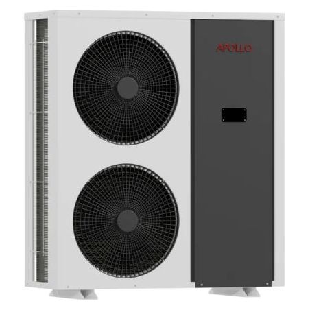 APOLLO Central Heat Pump - 72k btu / 6 ton - Air to Water - EVI Inverter DC technology FRONT VIEW