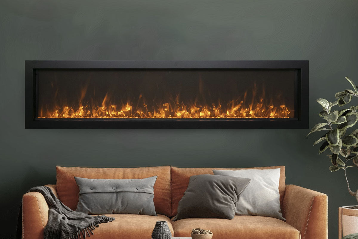 Amantii Symmetry 60'' Extra Slim Smart Wall Mount / Recessed Electric Fireplace