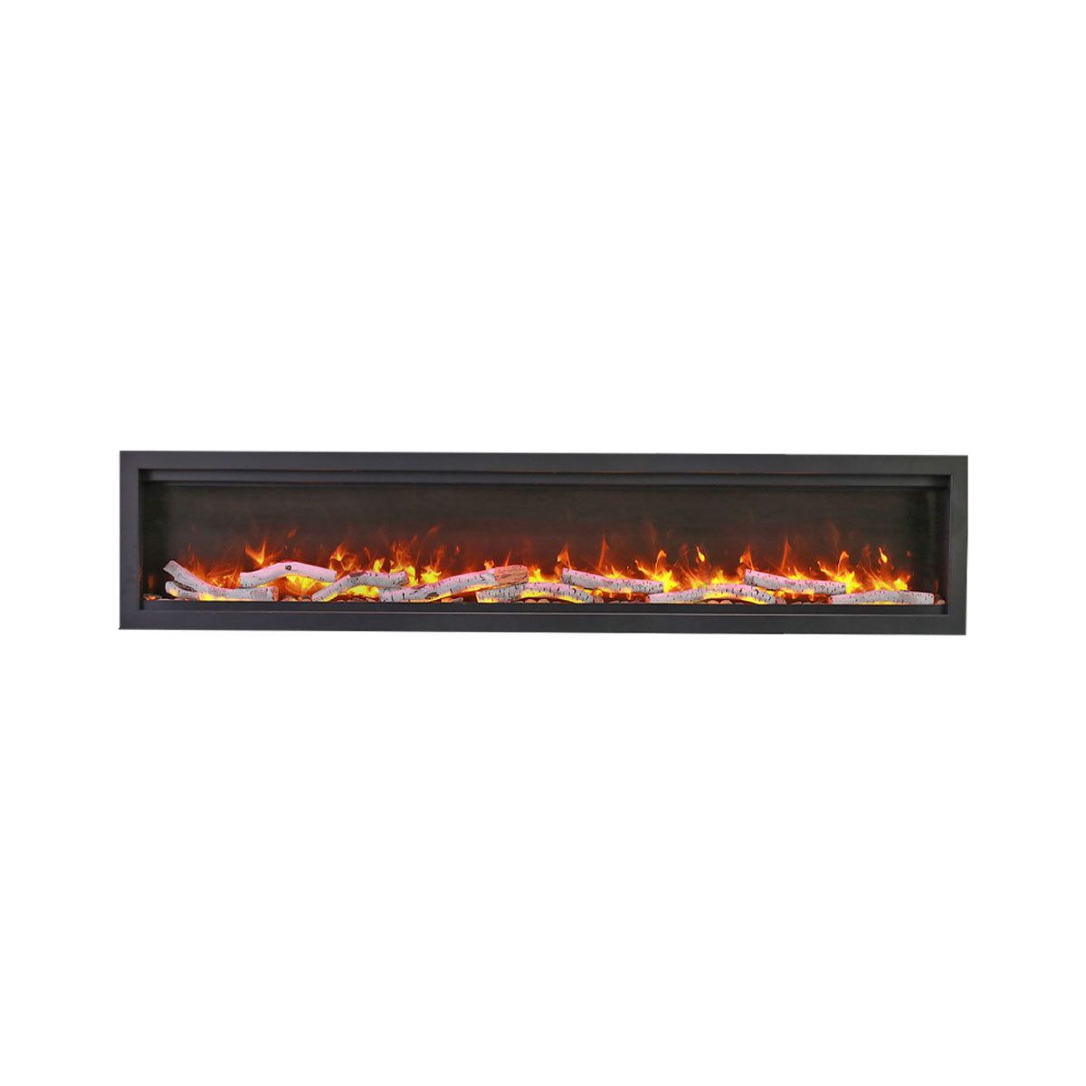 Amantii Symmetry Bespoke 34'' Wall Mount / Recessed Linear Indoor/Outdoor Electric Fireplace DESIGN OPTION