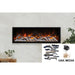 Amantii Symmetry Bespoke 34'' Wall Mount / Recessed Linear Indoor/Outdoor Electric Fireplace DESIGN OPTION