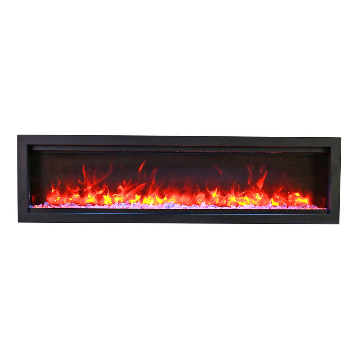 Amantii Symmetry Bespoke 42'' Wall Mount / Recessed Linear Indoor/Outdoor Electric Fireplace DESIGN OPTION