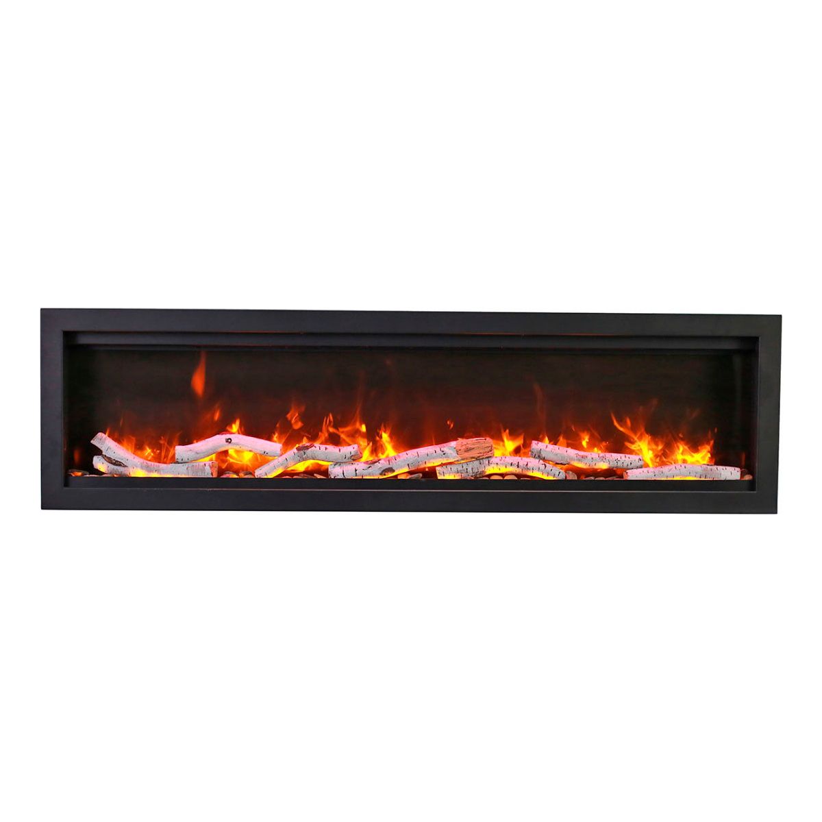 Amantii Symmetry Bespoke 60'' Wall Mount / Recessed Linear Indoor/Outdoor Electric Fireplace DESIGN OPTION