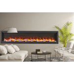 Amantii Symmetry Bespoke 60'' Wall Mount / Recessed Linear Indoor/Outdoor Electric Fireplace