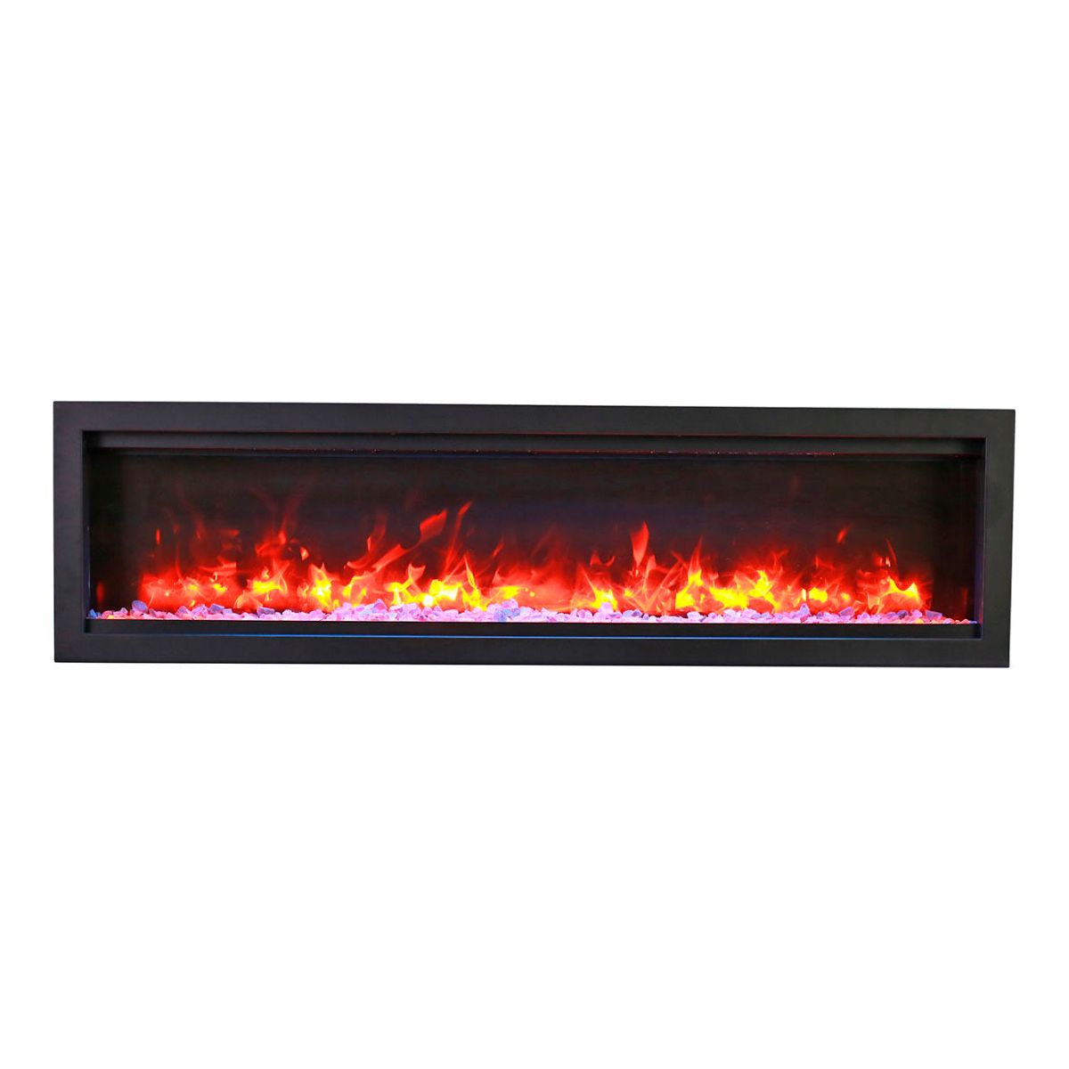 Amantii Symmetry Bespoke 88'' Wall Mount / Recessed Linear Indoor/Outdoor Electric Fireplace DESIGN OPTION