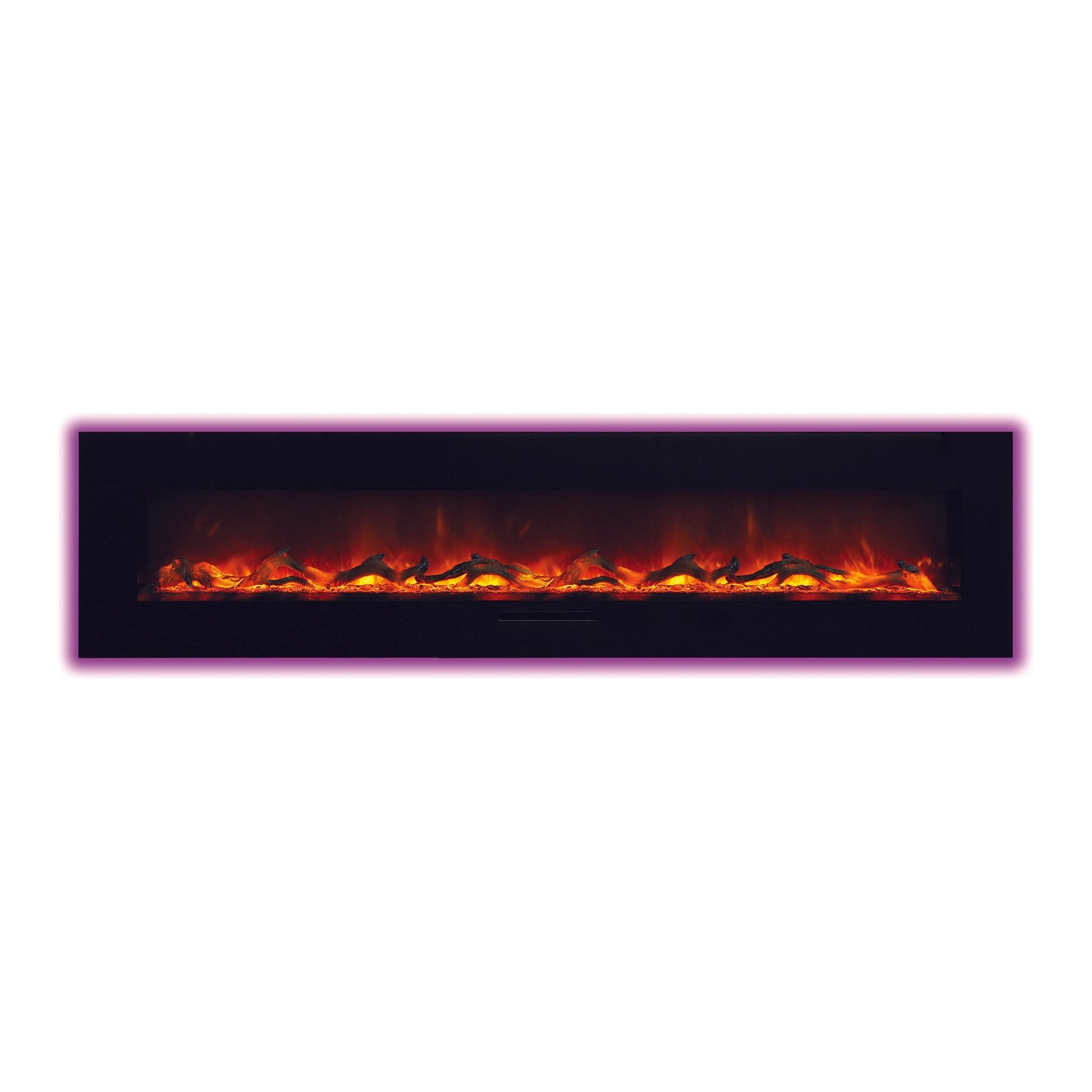 Amantii 100'' Wall Mount / Flush Mount Electric Fireplace FRONT VIEW