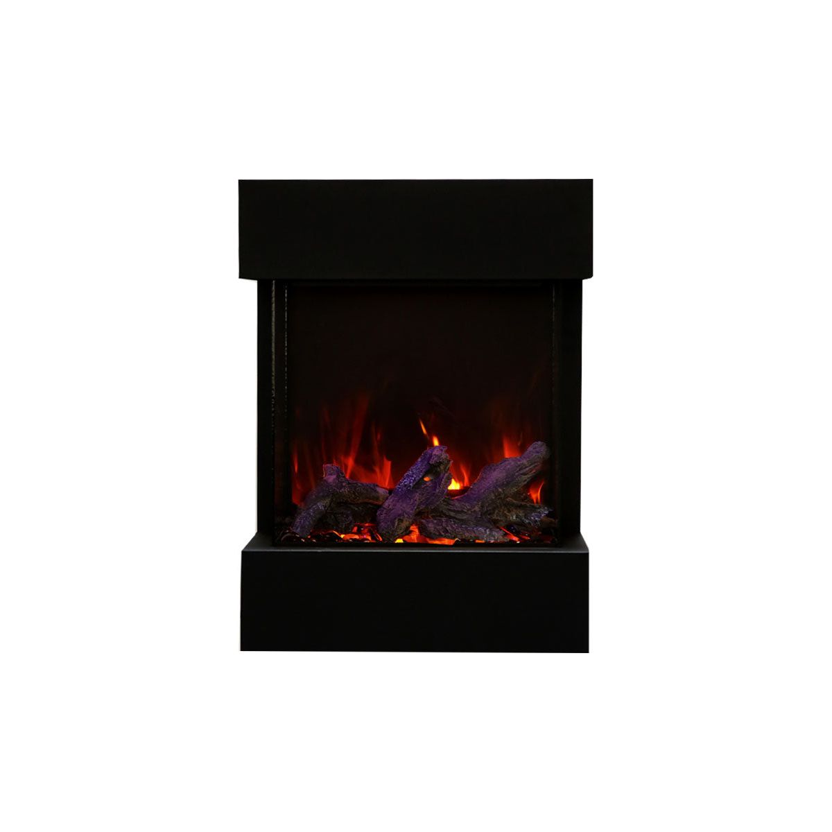 Amantii 2025WM Cube 3-Sided View Built In Indoor/Outdoor Electric Fireplace FRONT VIEW