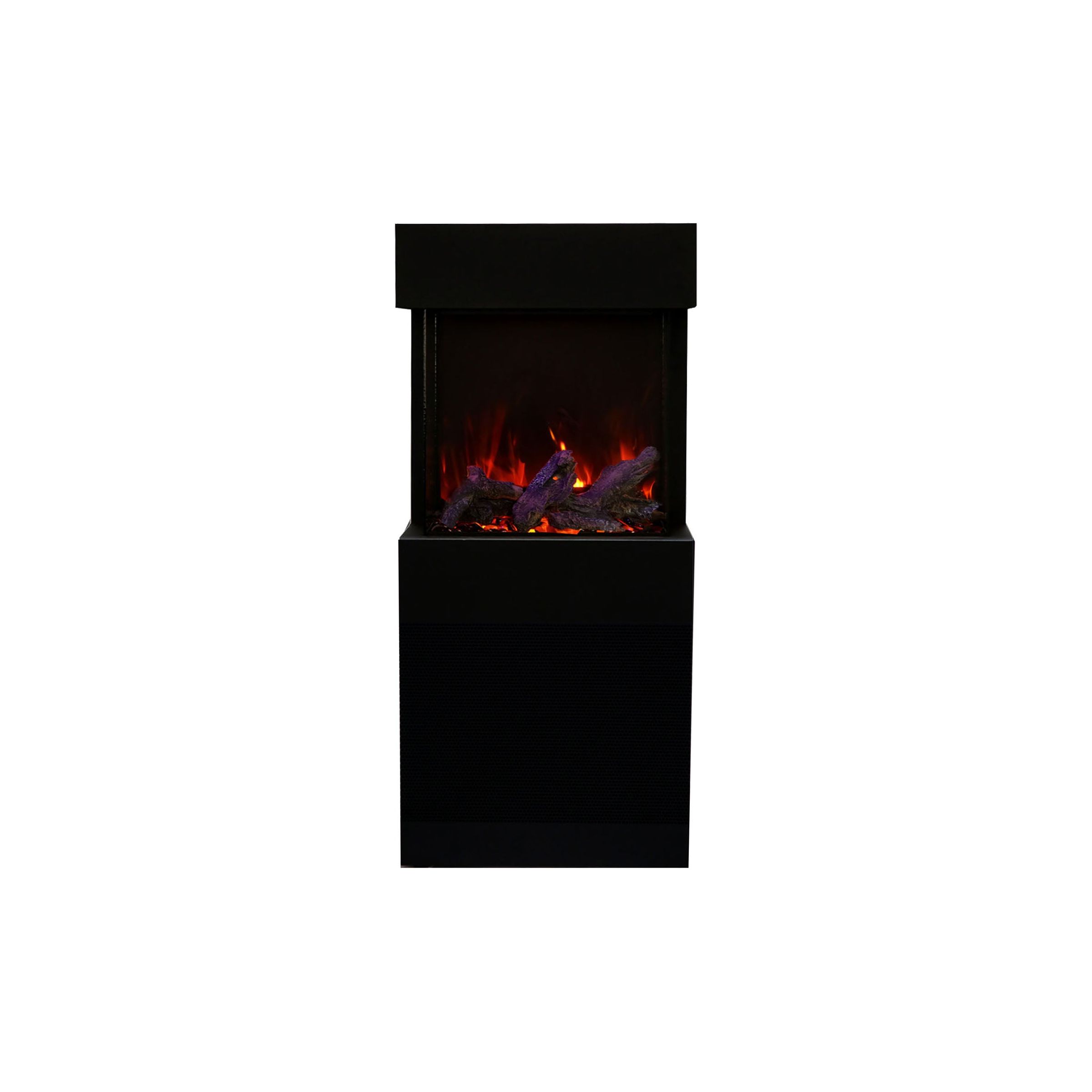Amantii 2025WM Cube 3-Sided View Built In Indoor/Outdoor Electric Fireplace FRONT VIEW