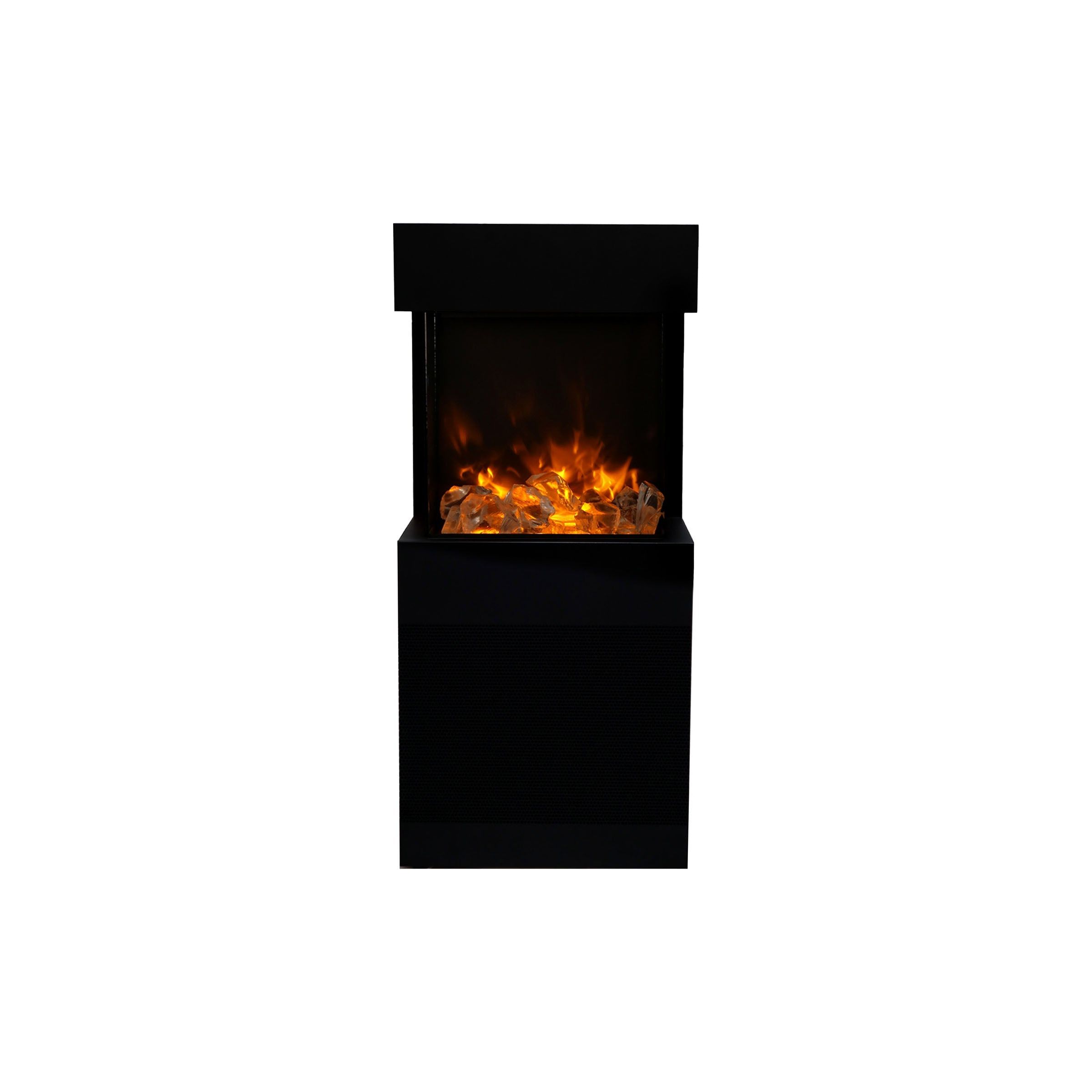 Amantii 2025WM Cube 3-Sided View Built In Indoor/Outdoor Electric Fireplace FRONT VIEW