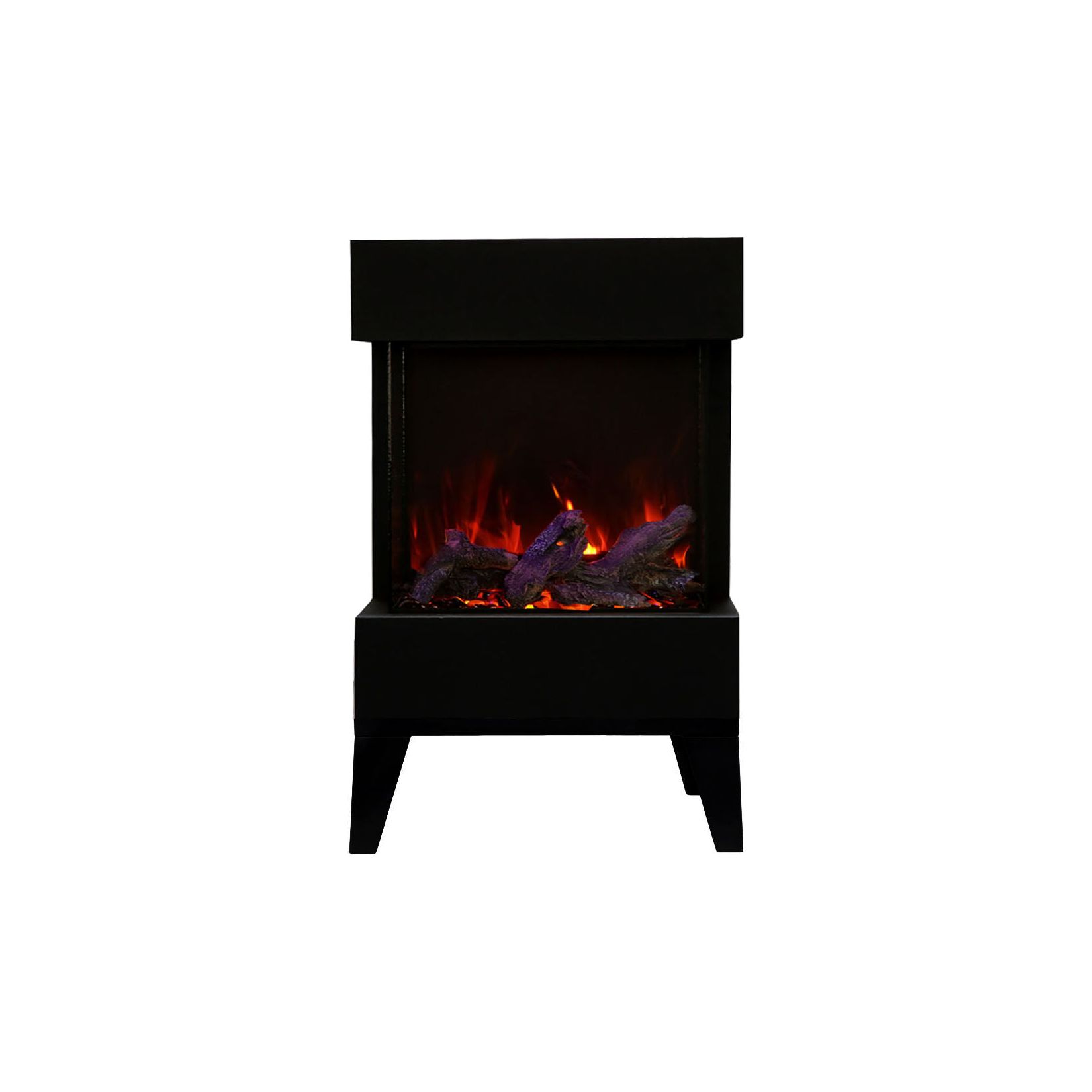 Amantii 2025WM Cube 3-Sided View Built In Indoor/Outdoor Electric Fireplace FRONT VIEW
