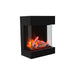 Amantii 2025WM Cube 3-Sided View Built In Indoor/Outdoor Electric Fireplace FRONT AND SIDE VIEW