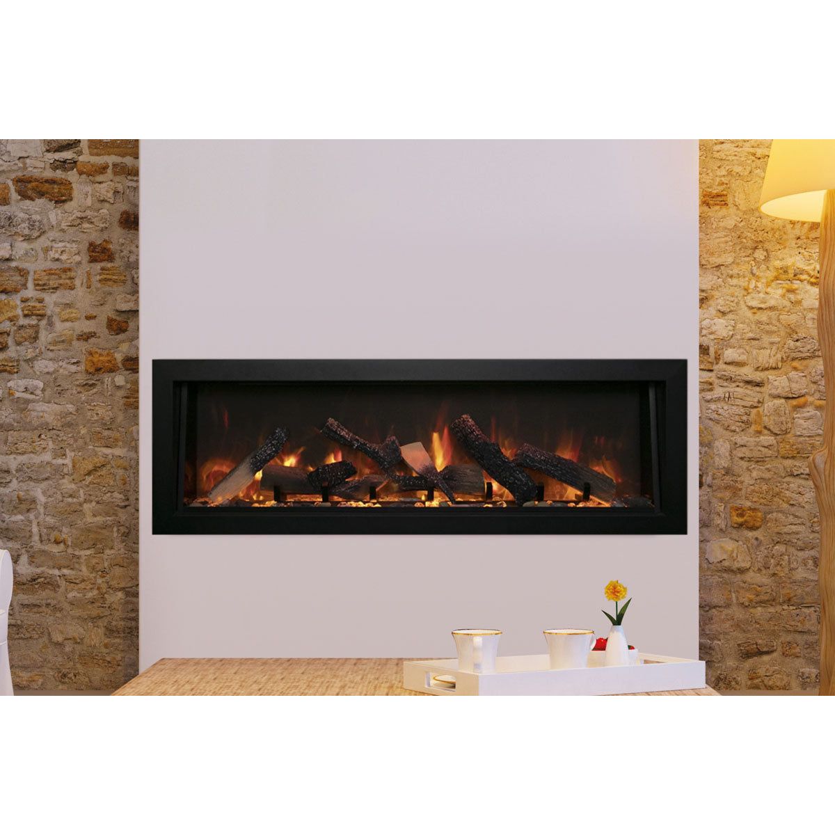 Amantii Panorama 40-inch Deep Built-in Indoor/Outdoor Linear Electric Fireplace SAMPLE PHOTO