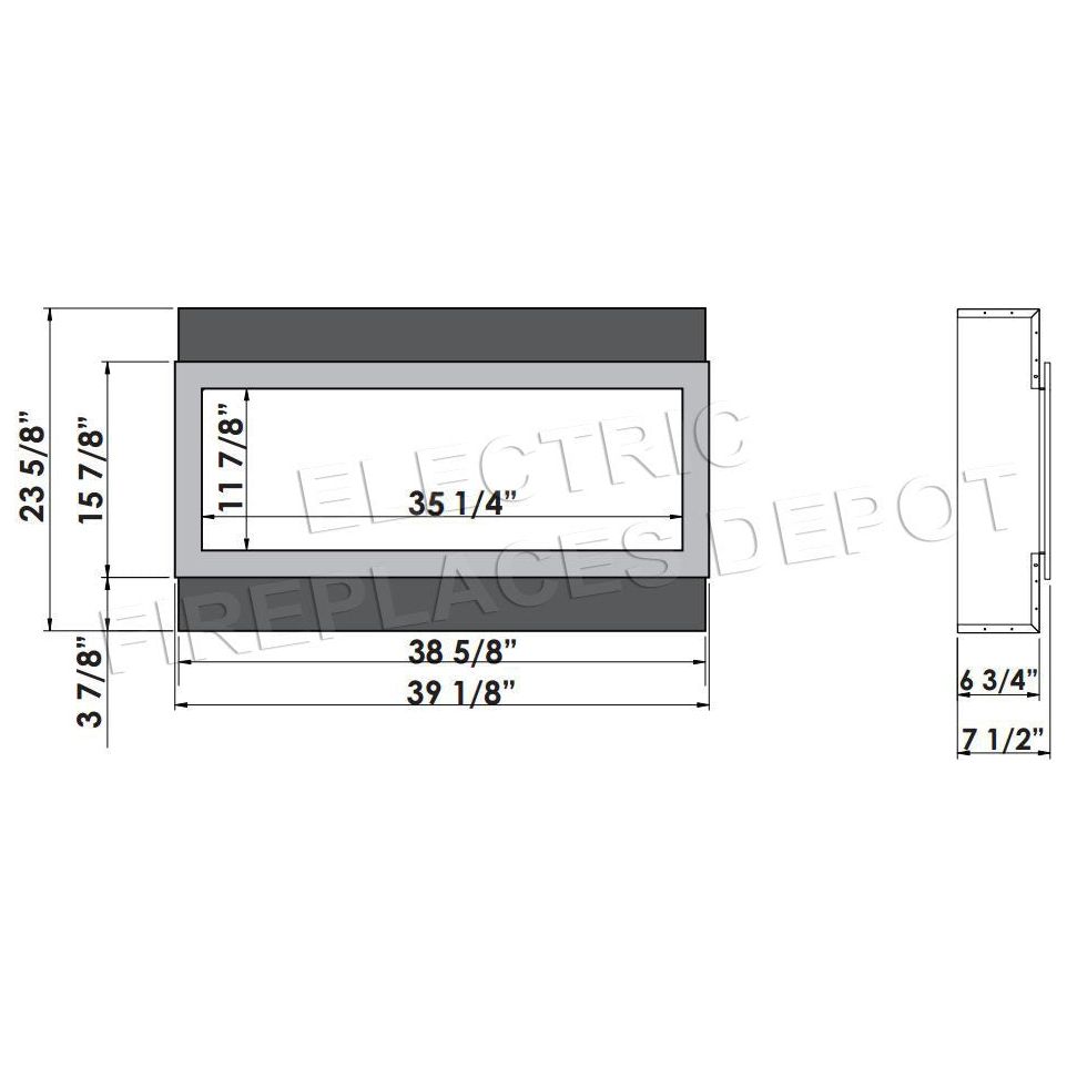Amantii Panorama 40-inch Slim Built-in Indoor/Outdoor Linear Electric Fireplace
