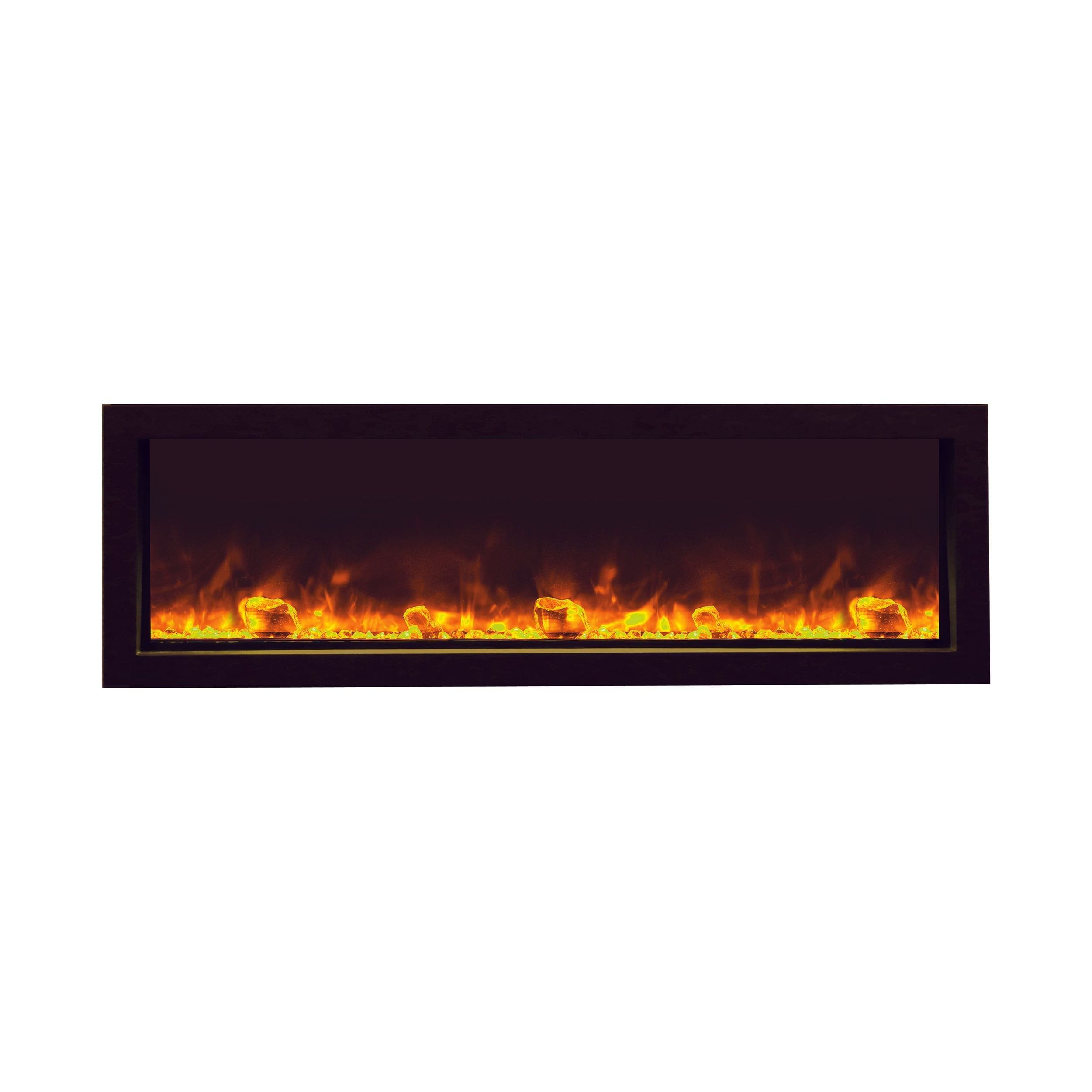 Amantii Panorama 40-inch Slim Built-in Indoor/Outdoor Linear Electric Fireplace FRONT VIEW