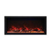 Amantii Panorama 50-inch Built-in Tall & Deep Indoor/Outdoor Linear Electric Fireplace FRONT VIEW