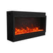 Amantii Panorama 50-inch Built-in Tall & Deep Indoor/Outdoor Linear Electric Fireplace FRONT AND SIDE VIEW