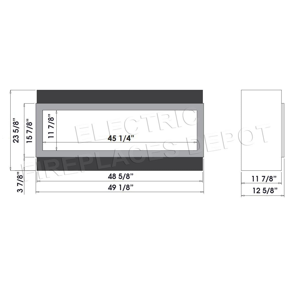 Amantii Panorama 50-inch Deep Built-in Indoor/Outdoor Linear Electric Fireplace