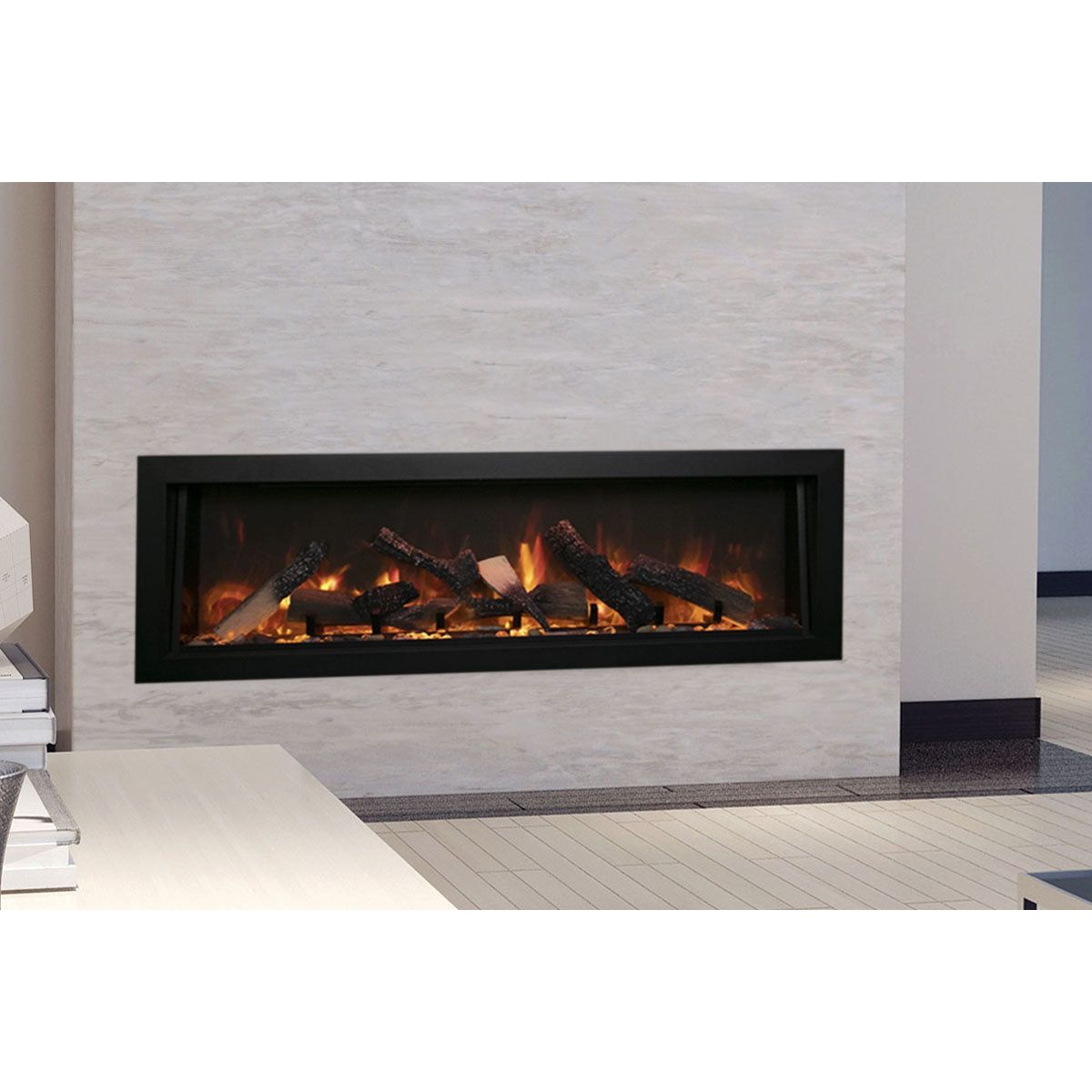 Amantii Panorama 50-inch Deep Built-in Indoor/Outdoor Linear Electric Fireplace SAMPLE PHOTO