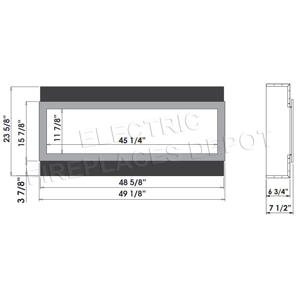 Amantii Panorama 50-inch Slim Built-in Indoor/Outdoor Linear Electric Fireplace