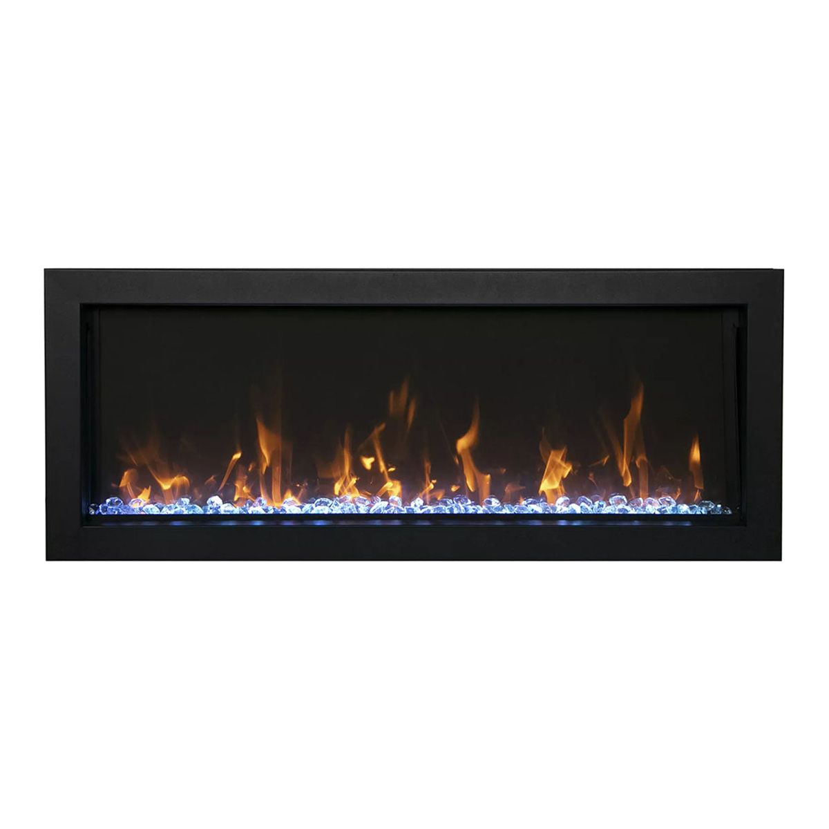 Amantii Panorama 50-inch Slim Built-in Indoor/Outdoor Linear Electric Fireplace FRONT VIEW