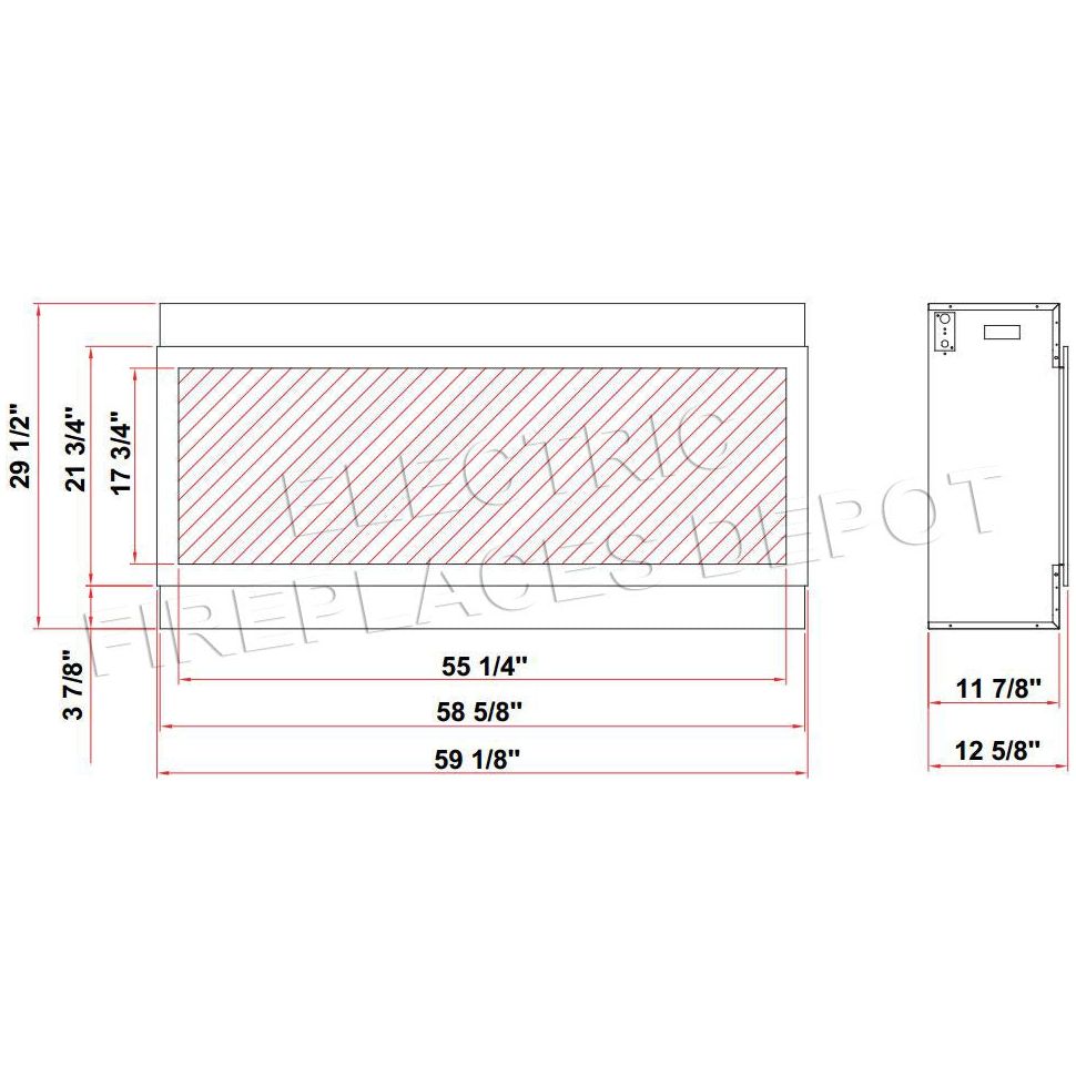 Amantii Panorama 60-inch Built-in Tall & Deep Indoor/Outdoor Linear Electric Fireplace