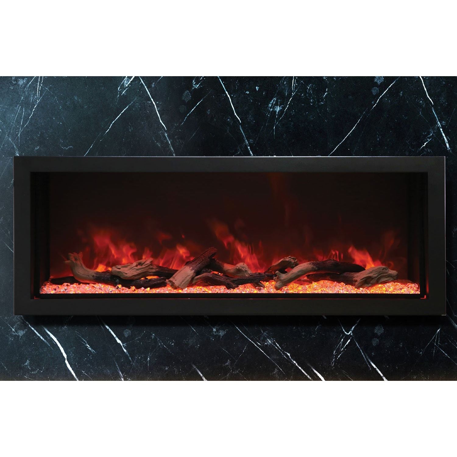 Amantii Panorama 60-inch Built-in Tall & Deep Indoor/Outdoor Linear Electric Fireplace SAMPLE PHOTO