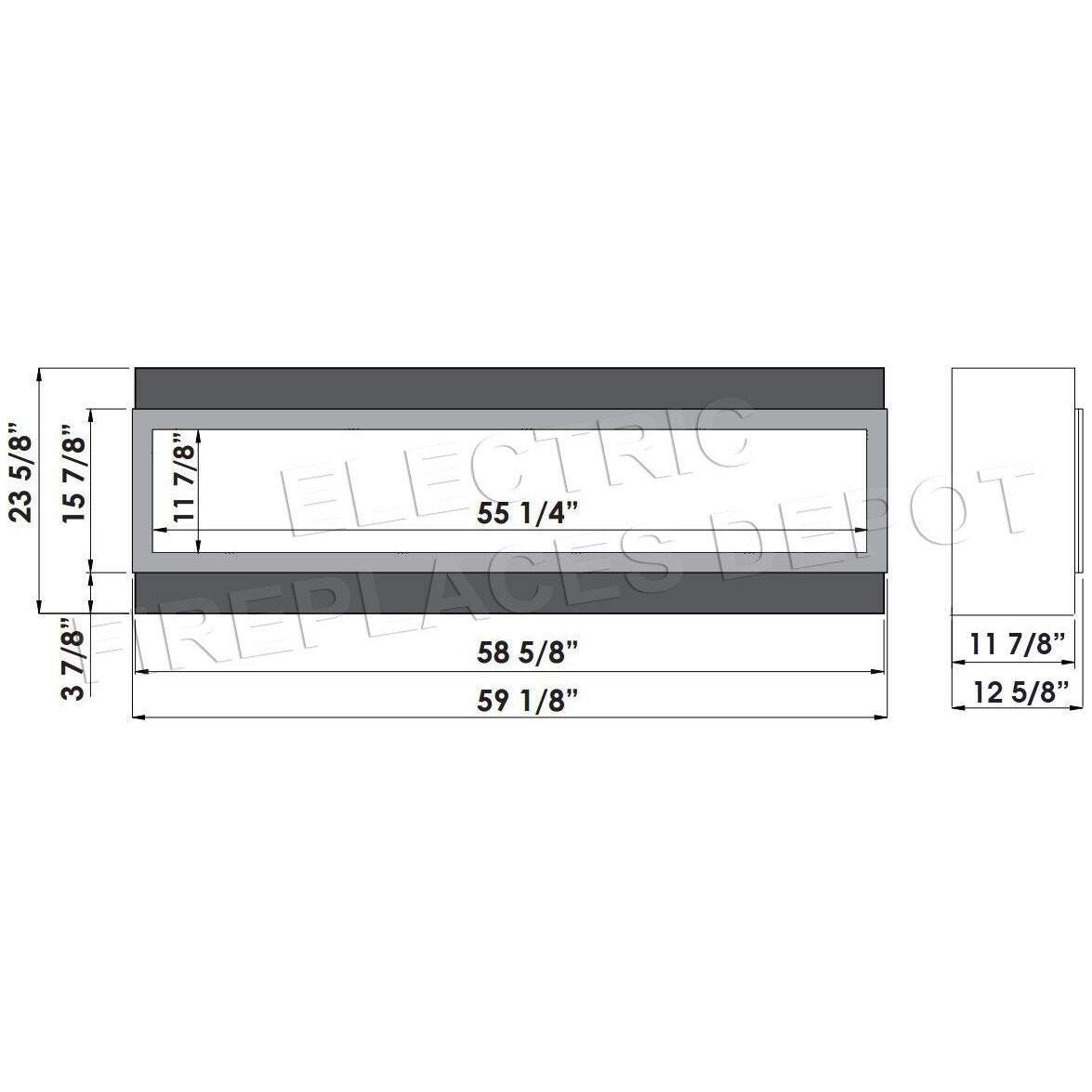 Amantii Panorama 60-inch Deep Built-in Indoor/Outdoor Linear Electric Fireplace